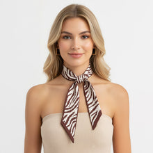 Chocolate Zebra Twilly Scarf