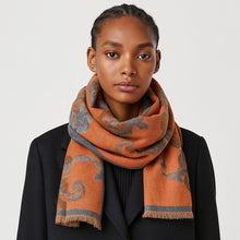Orange Floral Scarf