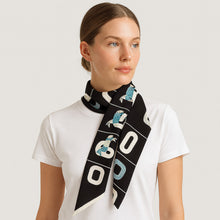 Black Geometric Horse Twilly