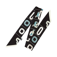 Black Geometric Horse Twilly
