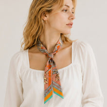 Orange Buckle Twilly Scarf