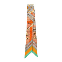 Orange Buckle Twilly Scarf