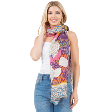 Colorful Abstract Flower Scarf