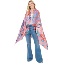 Pink Abstract Lightweight Scarf