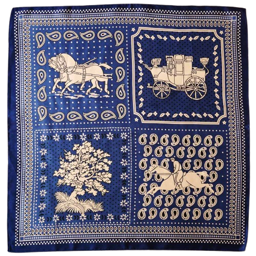 Horse and Carriage Satin Scarf