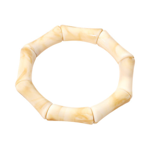 Ivory Bamboo Stretch Bracelet