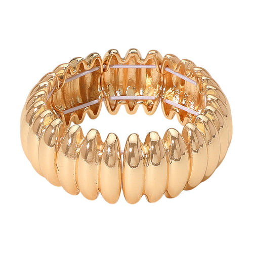 Fluted Oval Stretch Bracelet