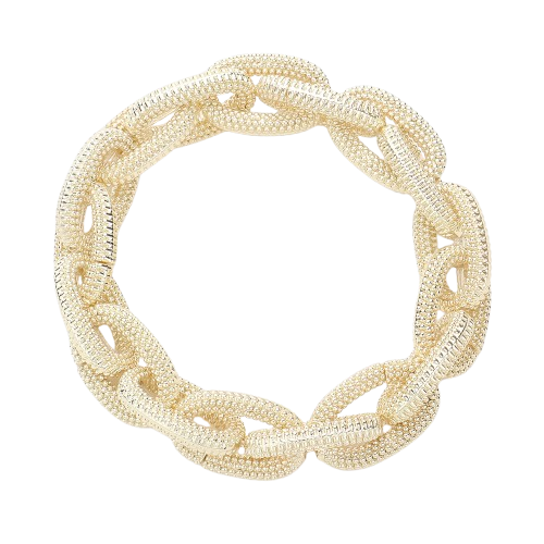 Chunky Matte Gold Link Bracelet