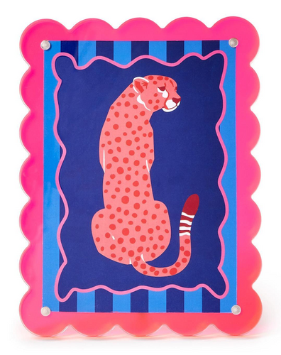 Pink Cheetah 5x7 Scallop Frame