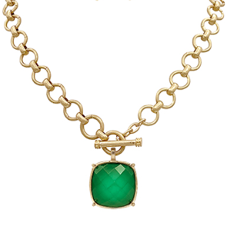 Green LaLa Toggle Necklace