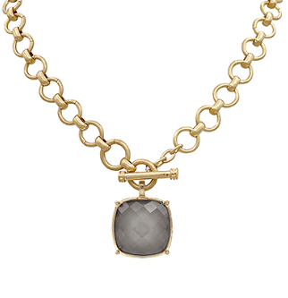 Gray LaLa Toggle Necklace