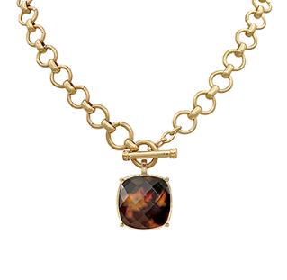 Tortoise LaLa Toggle Necklace