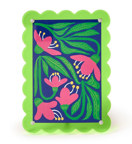 Green Flower 4x6 Acrylic Frame