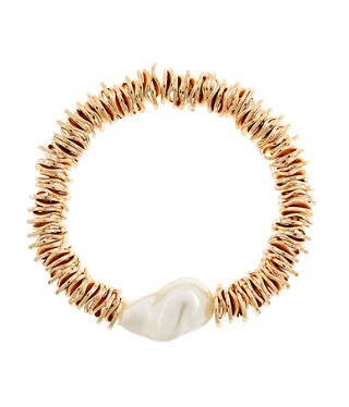 Pearl Disk Chain Bracelet