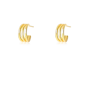 Gold Dip Triple Hoop