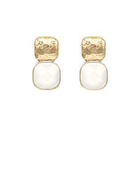 White Ava Earring