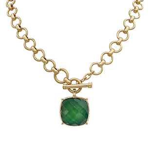Emerald Lala Toggle Necklace