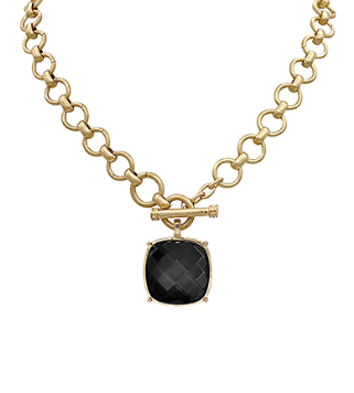 Black Lala Toggle Necklace
