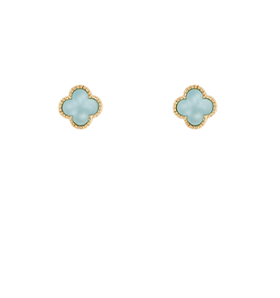 Blue Clover Studs