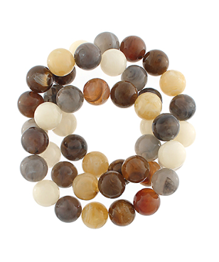 Natural Gray Beaded Bracelet