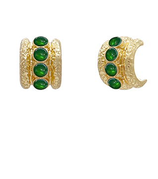 Kat Emerald Hoop
