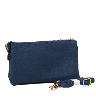 Navy Three Compartment Purse