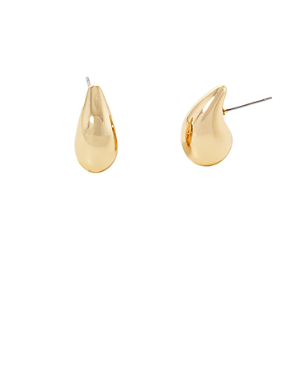 Gold Teardrop Stud Earring