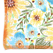 Orange Trim Floral Scarf