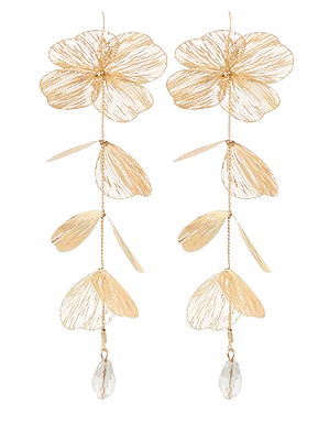 Golden Ivy Drop Earrings