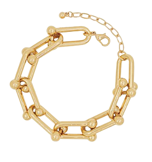 Gold Chain Link Bracelet