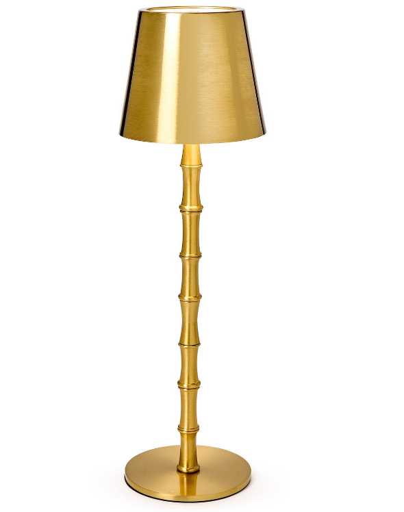 Gold Bamboo Cordless LED Lamp