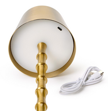 Gold Bamboo Cordless LED Lamp