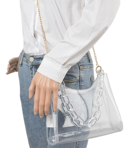 Clear Chain Shoulder Bag