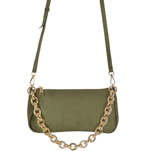 Olive Micro Suede Bag