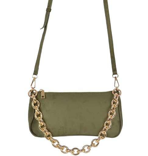 Olive Micro Suede Bag