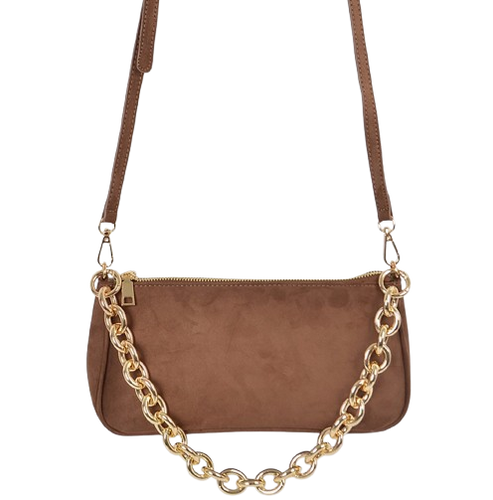 Brown Micro Suede Bag