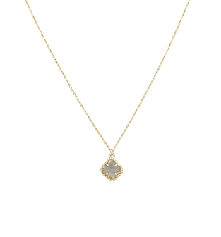 Clear Quatrefoil Necklace
