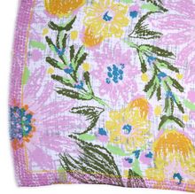 Pink Trim Floral Scarf