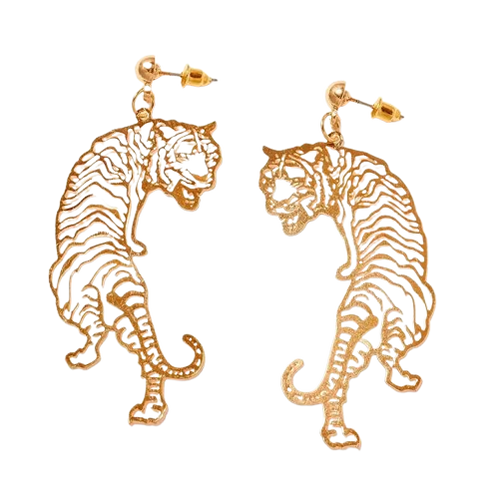 Tiger Filigree Post Earrings