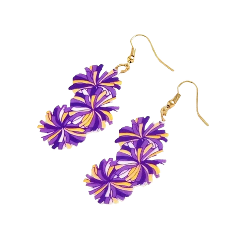 LSU Pom Pom Earrings