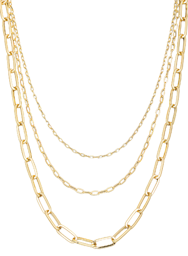 Triple Oval Link Necklace