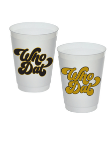 Saints Who Dat Frosted Cups