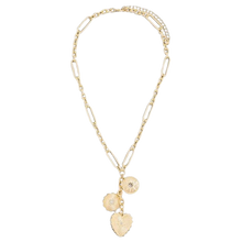 Heart Coin Charm Necklace