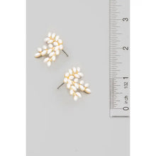Pearl Leaf Post Earrings