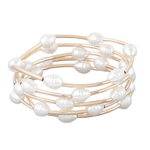 Pearl Shell Tube Bracelet