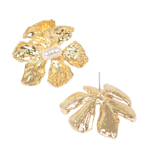 Vintage Pearl Flower Earrings