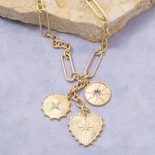 Heart Coin Charm Necklace