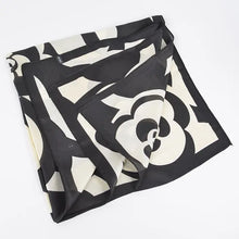 Black Floral Square Scarf
