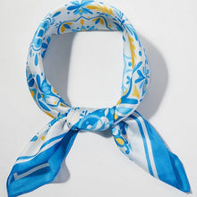 Blue Mosaic Tile Square Scarf