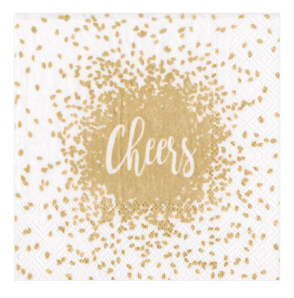 Cheers Confetti Cocktail Napkin